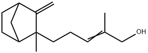 2-Penten-1-ol, 2-methyl-5-(2-methyl-3-methylenebicyclo[2.2.1]hept-2-yl)-结构式