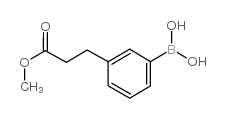 3-(2-甲氧羰基乙基)苯基硼酸结构式