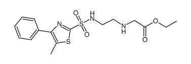 N-[2-(5-methyl-4-phenyl-thiazole-2-sulfonylamino)-ethyl]-glycine ethyl ester Structure