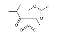 (2-ethyl-4-methyl-2-nitro-3-oxopentyl) acetate Structure