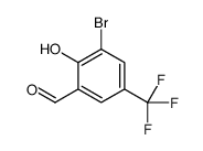 3-bromo-2-hydroxy-5-(trifluoromethyl)benzaldehyde Structure