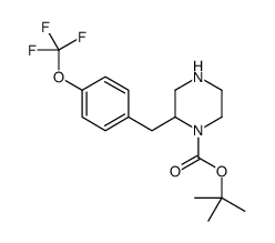 tert-butyl 2-[[4-(trifluoromethoxy)phenyl]methyl]piperazine-1-carboxylate Structure