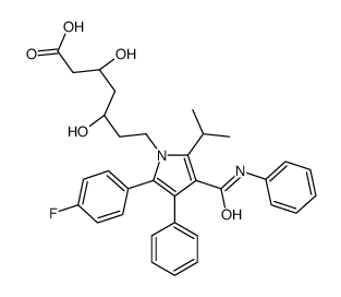 (3S,5R)-7-[2-(4-fluorophenyl)-3-phenyl-4-(phenylcarbamoyl)-5-propan-2-ylpyrrol-1-yl]-3,5-dihydroxyheptanoic acid结构式