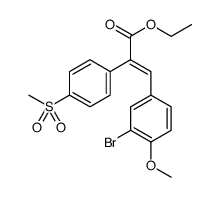 Benzeneacetic acid, &alpha;-[(3-bromo-4-methoxyphenyl)methylene]-4-(methylsulfonyl)-, ethyl ester, (&alpha;E) Structure