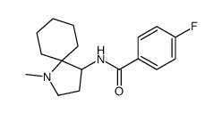 4-fluoro-N-(1-methyl-1-azaspiro[4.5]decan-4-yl)benzamide Structure