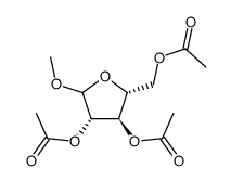 D-Arabinofuranoside, Methyl, triacetate Structure