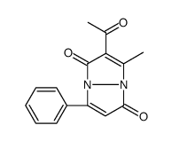 6-acetyl-5-methyl-1-phenylpyrazolo[1,2-a]pyrazole-3,7-dione Structure