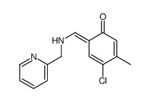 4-chloro-3-methyl-6-[(pyridin-2-ylmethylamino)methylidene]cyclohexa-2,4-dien-1-one结构式