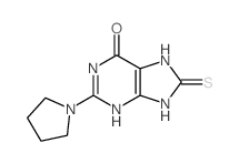 6H-Purin-6-one,1,7,8,9-tetrahydro-2-(1-pyrrolidinyl)-8-thioxo- picture