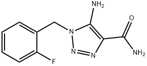 5-氨基-1-(2-氟苄基)-1H-1,2,3-三唑-4-甲酰胺结构式