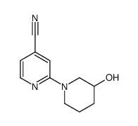 2-(3-Hydroxypiperidin-1-yl)isonicotinonitrile Structure