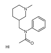 N-[(1-methylpiperidin-1-ium-3-yl)methyl]-N-phenylacetamide,iodide Structure