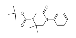 2,2-dimethyl-5-oxo-4-phenylpiperazine-1-carboxylic acid t-butyl ester Structure