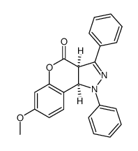 (3aR,9bR)-7-Methoxy-1,3-diphenyl-3a,9b-dihydro-1H-chromeno[4,3-c]pyrazol-4-one结构式