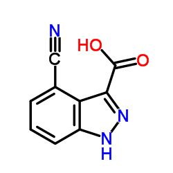 4-Cyano-1H-indazole-3-carboxylic acid Structure