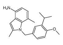 1-(3-isopropyl-4-methoxybenzyl)-2,7-dimethyl-1H-indol -4-ylamine结构式