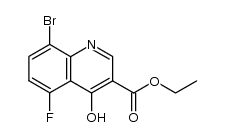 8-Bromo-5-fluoro-4-oxo-1,4-dihydro-quinoline-3-carboxylic acid ethyl ester Structure