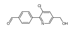 4-(3-chloro-5-(hydroxymethyl)pyridin-2-yl)benzaldehyde Structure