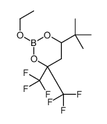 1,3,2-Dioxaborinane, 6-tert-butyl-2-methoxy-4,4-bis(trifluoromethyl)- Structure