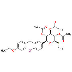 β-L-Xylopyranoside, Methyl 5-C-[4-chloro-3-[(4-ethoxyphenyl)Methyl]phenyl]-1-thio-, 2,3,4-triacetate,(5S)- picture