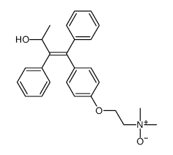 2-[4-[(E)-3-hydroxy-1,2-diphenylbut-1-enyl]phenoxy]-N,N-dimethylethanamine oxide结构式