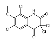 3,3,6,8-tetrachloro-7-methoxy-1H-quinoline-2,4-dione结构式