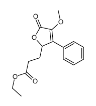 2-Furanpropanoic acid, 2,5-dihydro-4-methoxy-5-oxo-3-phenyl-, ethyl es ter structure