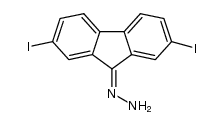 (2,7-diiodo-9H-fluoren-9-ylidene)hydrazine Structure