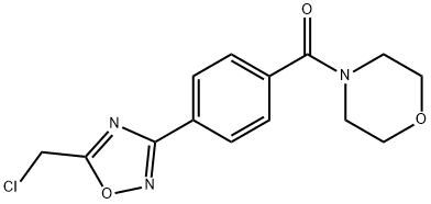 4-{4-[5-(chloromethyl)-1,2,4-oxadiazol-3-yl]benzoyl}morpholine结构式