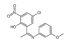 4-CHLORO-2-[1-[(3-METHOXYPHENYL)IMINO]ETHYL]-6-NITRO-PHENOL structure