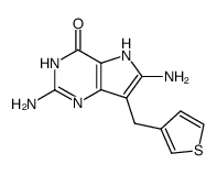 2,6-diamino-3,5-di-hydro-7-(thien-3-ylmethyl)-4H-pyrrolo[3,2-d]pyrimidin-4-one结构式