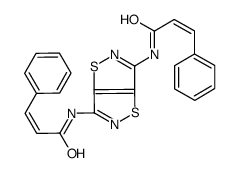 3-phenyl-N-[6-(3-phenylprop-2-enoylamino)-[1,2]thiazolo[5,4-d][1,2]thiazol-3-yl]prop-2-enamide结构式