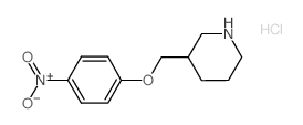 3-[(4-Nitrophenoxy)methyl]piperidine hydrochloride Structure