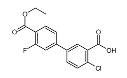 2-chloro-5-(4-ethoxycarbonyl-3-fluorophenyl)benzoic acid结构式