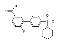 4-fluoro-3-(4-piperidin-1-ylsulfonylphenyl)benzoic acid结构式