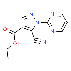 ETHYL5-CYANO-1-(PYRIMIDIN-2-YL)-1H-PYRAZOLE-4-CARBOXYLATE结构式