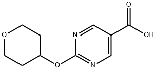 2-(Oxan-4-yloxy)pyrimidine-5-carboxylicacid Structure