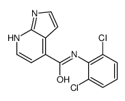 N-(2,6-dichlorophenyl)-1H-pyrrolo[2,3-b]pyridine-4-carboxamide结构式