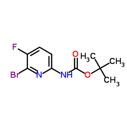 2-Methyl-2-propanyl (6-bromo-5-fluoro-2-pyridinyl)carbamate结构式