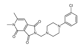 2-[[4-(3-chlorophenyl)piperazin-1-yl]methyl]-5,6-dimethylpyrrolo[3,4-c]pyridine-1,3,4-trione Structure