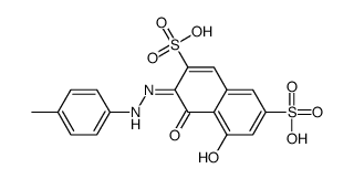 5-hydroxy-3-[(4-methylphenyl)hydrazinylidene]-4-oxonaphthalene-2,7-disulfonic acid Structure