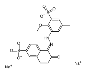 disodium,(5Z)-5-[(2-methoxy-5-methyl-3-sulfonatophenyl)hydrazinylidene]-6-oxonaphthalene-2-sulfonate Structure