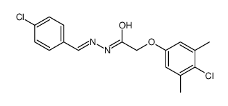 2-(4-chloro-3,5-dimethylphenoxy)-N-[(4-chlorophenyl)methylideneamino]acetamide结构式