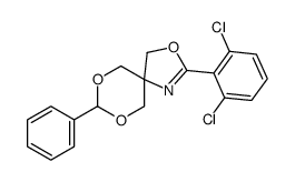 2-(2,6-dichlorophenyl)-8-phenyl-3,7,9-trioxa-1-azaspiro[4.5]dec-1-ene Structure