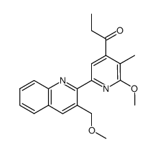 1-(2-methoxy-6-(3-(methoxymethyl)quinolin-2-yl)-3-methylpyridin-4-yl)propan-1-one Structure