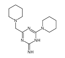 4-piperidin-1-yl-6-(piperidin-1-ylmethyl)-1,3,5-triazin-2-amine Structure