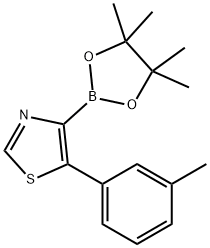 5-(3-Tolyl)thiazole-4-boronic acid pinacol ester结构式