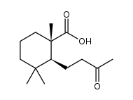 (1S,2S)-1,3,3-trimethyl-2-(3-oxobutyl)cyclohexanecarboxylic acid结构式