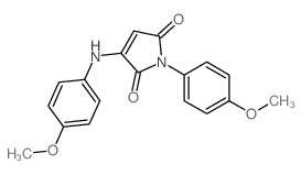 1H-Pyrrole-2,5-dione,1-(4-methoxyphenyl)-3-[(4-methoxyphenyl)amino]- Structure