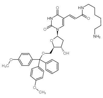 5'-DMT-5-aha-2'-deoxyuridine Structure